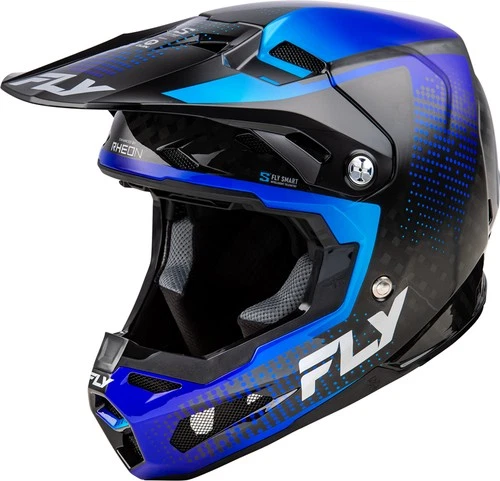 Fly Formula S - Protocol Black Carbon/Blue Motorcycle Helmet
