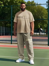 Men's Outfit 2 Piece Set Shirt  Pants Suit PLUS SIZE BIG 6XL