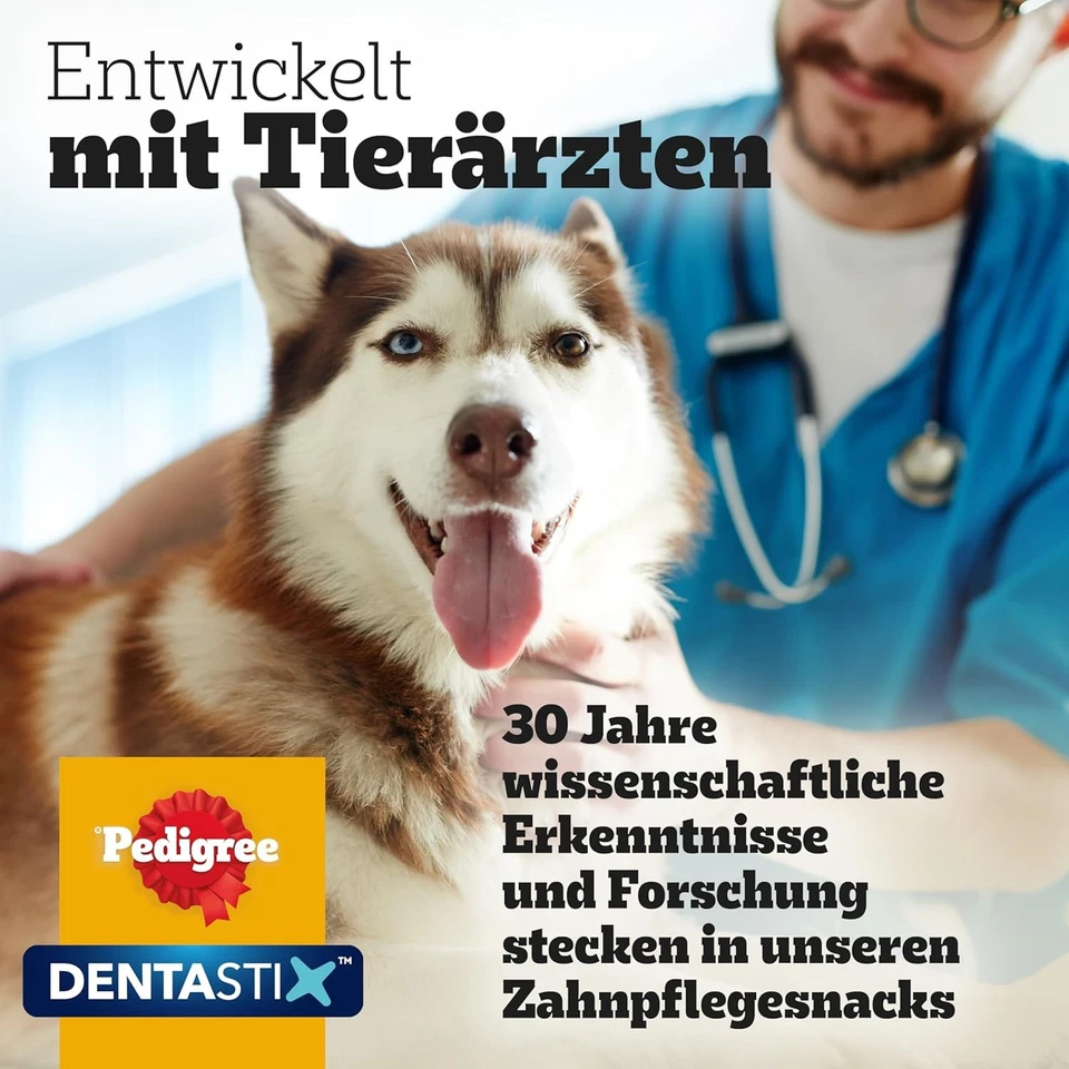 PEDIGREE Dentastix Zahnpflege Mundhygiene adulte große Hunde 56 St. 8 x 270g - Bild 4 von 4