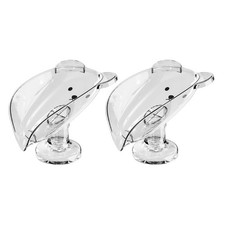 2 Pcs Restroom Soap Tray Self Draining Soapbar Dish Suction Holder