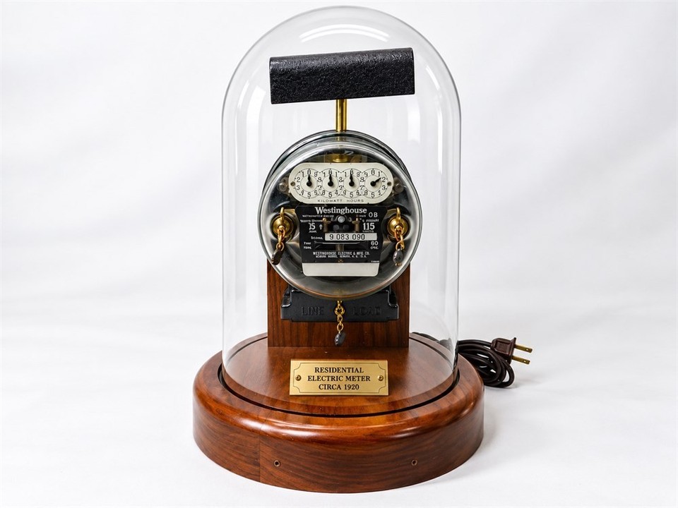 Rare Westinghouse Residential Electrical Meter c 1920 lamp Antique Steampunk