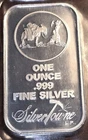 SILVERTOWNE 1 OZ .999 FINE SILVER BAR SILVER BULLION 1 OUNCE