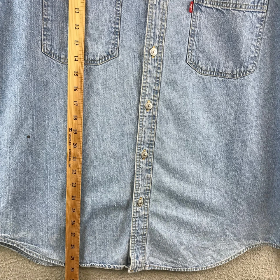 Vintage Levi's Jeans Denim Shirt Men L Button Up Long Sleeve Casual Workwear - Image 4 of 4