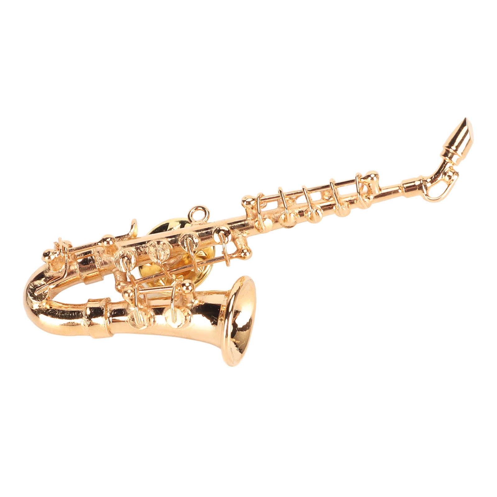 Musical Instrument Brooch Pin Fashion Miniature Saxophone Brooch Pin With Re