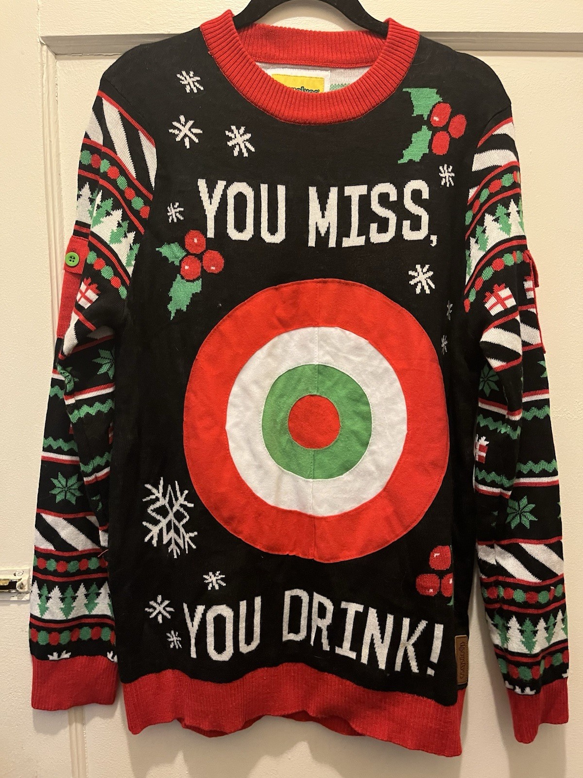 NWT Tipsy Elves Women’s Drinking Game Ugly Christmas Sweater Size Large $69.95
