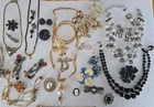 32 Pc MCM Sets Vintage Repair Estate Lot Costume Jewelry Rhinestone Brooch