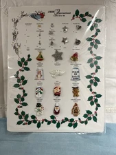 Retired JHB Christmas 1999 Salesman Sample Button Card Several Hand Painted