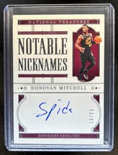 2023-24 Panini National Treasures Donovan Mitchell Notable Nicknames Auto #/25