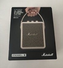 Marshall Stockwell III Wireless Bluetooth Speaker - Cream - New Sealed