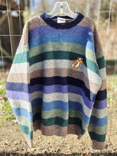 Disney Tigger Wool Sweater Youth Large Striped Long Sleeve
