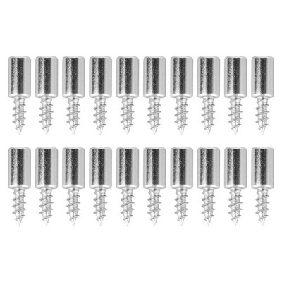 20pcs Self-tapping Screws Cabinet Bracket Laminate Support Glass Studs Pegs