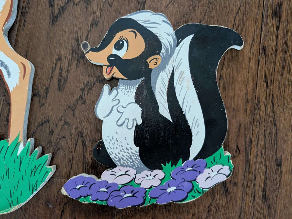 Vintage Bambi Disney Colgante de Pared Decoración Guardería Niños Habitación Flor Golpeador Años 60 Foto 2 de 4