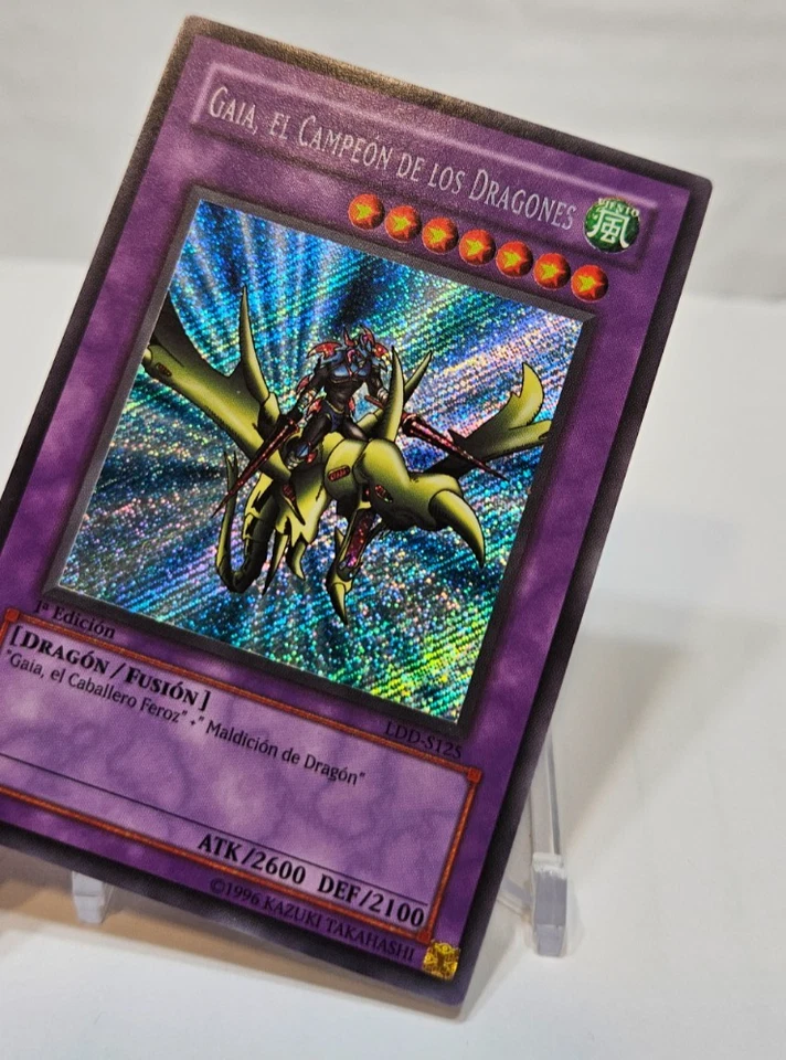 SPANISH Gaia The Dragon Champion LDD-S125 LOB-125 1st Edition Secret Yugioh 7943 - Image 4 of 4
