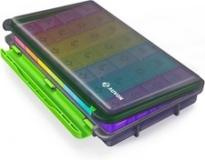 iMedassist Moisture-Proof Weekly Pill Organizer 4 Times a Day, Large 7 Day Pill