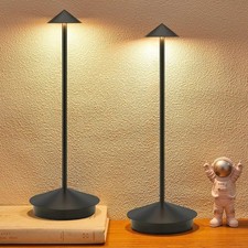 Portable Led Cordless Lamp Table Light 2 Pack, Rechargeable 6000mAh Battery