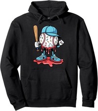 Baseball Lifestyle Youth Baseball Drip Ice Cream Unisex Hooded Sweatshirt