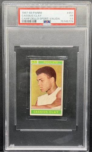 1967 Panini Cassius Clay Muhammad Ali #451 PSA 1.5 RARE VALIDA Back