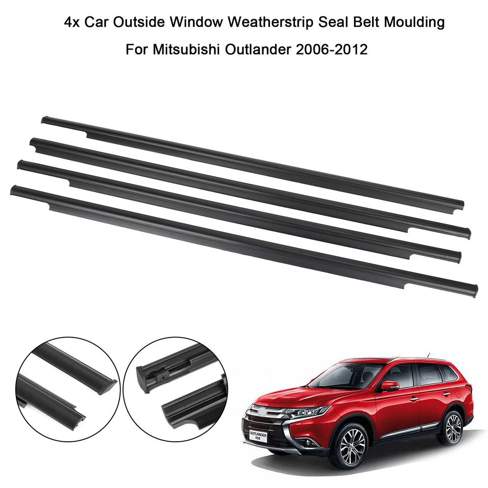 Window Weatherstrip Sweep Belt Outer Black For Mitsubishi Outlander 06-2012 Foto 2 de 4