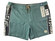 Hurley Phantom Naturals 16" Outseam Board Shorts Artillery Teal/Gray Men's Sz 36