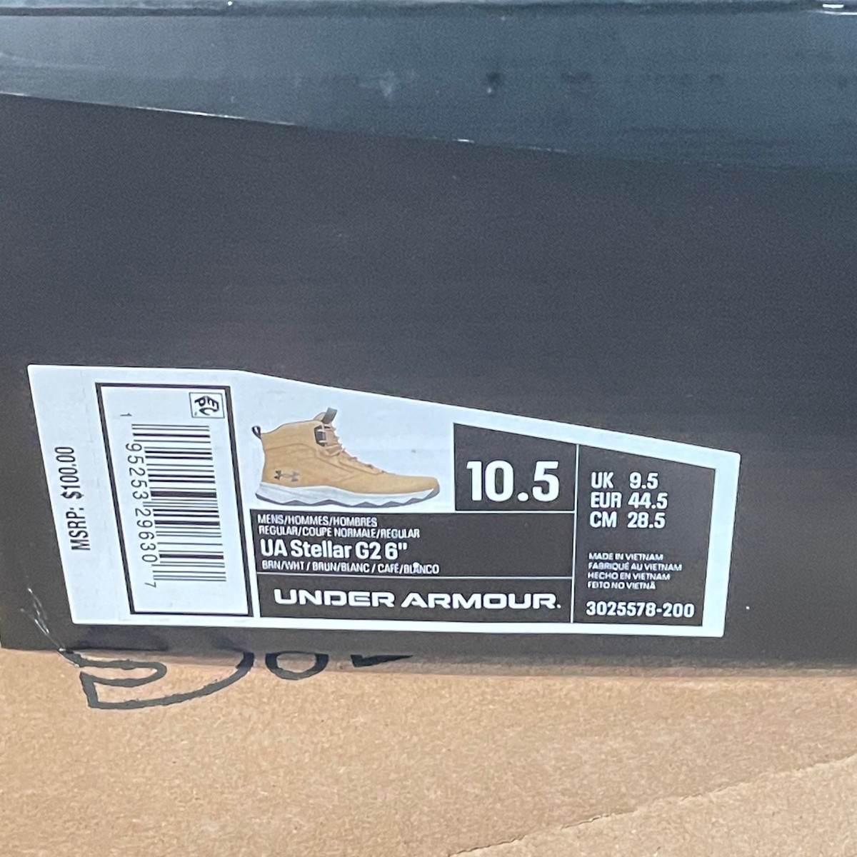 Under Armour Stellar G2 6 Mens Tactical Boots Coyote Brown 3025578-200 Size 10.5 Under Armour UA Stellar G2 6 main image 2
