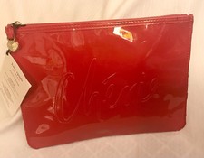 Kate Spade Fragrance Cherie Red Patent MakeUp Case Bag Cosmetic Travel Toiletry