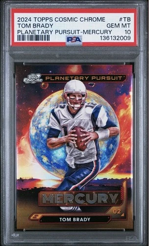 2024 Topps Chrome Cosmic Planetary Pursuit Mercury Tom Brady PSA 10