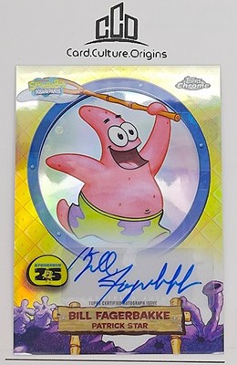 2025 Topps SpongeBob  Bill Fagerbakke Voice Of Patrick Star Autograph Case Hit!