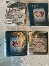 Mill Hill Beaded Cross Stitch Kit Lot Of 4 AS-IS Missing Some Materials