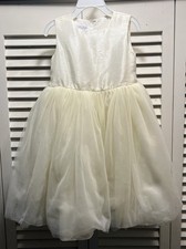 Pippa  Julie Girls Sleeveless Special Occasion, Girl Dress, Ivory Size 4