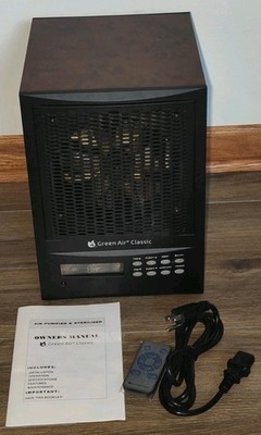 GREEN AIR CLASSIC AIR PURIFIER OZONE GENERATOR WALNUT WOODGRAIN MODEL YD-701