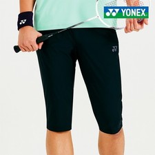 YONEX 26S/S Men's Badminton Woven 7/8 Shorts Sportswear Pants Black 261PH007M