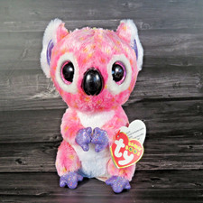 TY Beanie Boos Kacey Koala Bear 6" Plush Pink 2015 Stuffed Animal Glitter Eyes