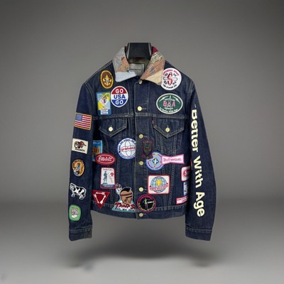 Better With Age - Patch Work Denim Jacket Size: L | eBay Better With Age - Patch Work Denim Jacket Size: L | eBay
