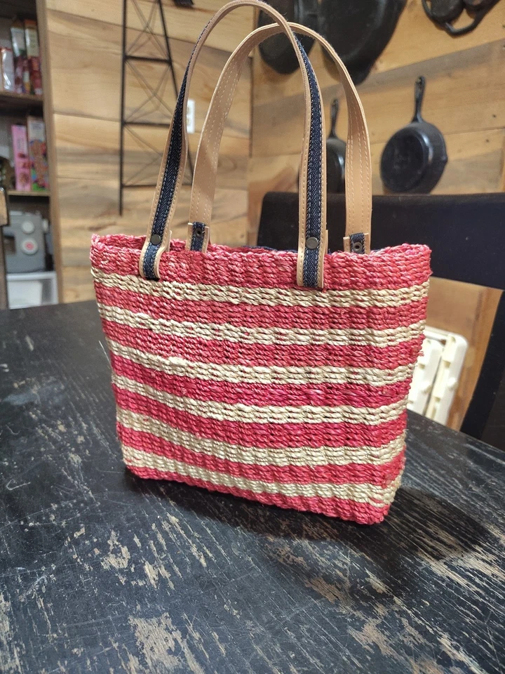 American Smith Patriótico American Woven Bolso de Paja Bandera de EE. UU. Monedero Foto 3 de 4