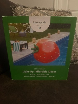 Kate Spade New York Target Strawberry Light Up Inflatable Indoor Outdoor 50x40in