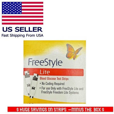 Freestyle Lite 100 Test Strips *USA SELLER* *Free Shipping* *READ DESCRIPTION*