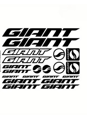 Giant Aufkleberset (No.58) 20 tlg schwarz 28cm MTB Decal