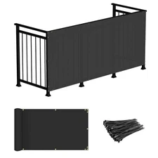 2.5' x 25' Balcony Privacy Fence Screen Mesh Windscreen Fencing Shield Cover ...