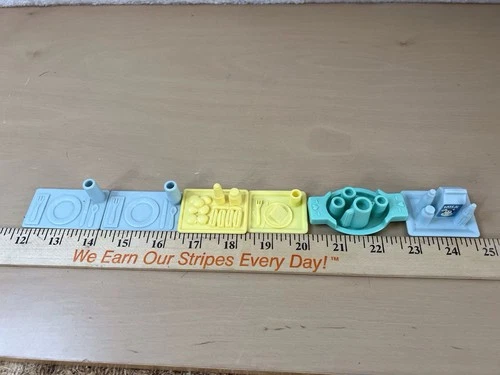 Vintage Fisher Price Little People Kitchen Table Food Accessories Lot