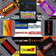 Custom Video Game Logo Stickers For PlayStation (PS1 and PS2) Memory Cards image