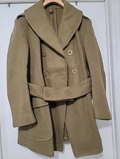 DEADSTOCK NEW ORIGINAL WWII US ARMY WINTER M1938 "CUT DOWN" WOOL OVERCOAT JACKET