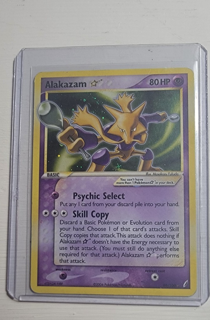 2006 Alakazam Star 99/100 Crystal Guardians Holo (Heavily Played)