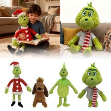 Christmas Grinch Plush Doll Soft Stuffed Teddy Toy Xmas Gift Baby Kids 2026 CW