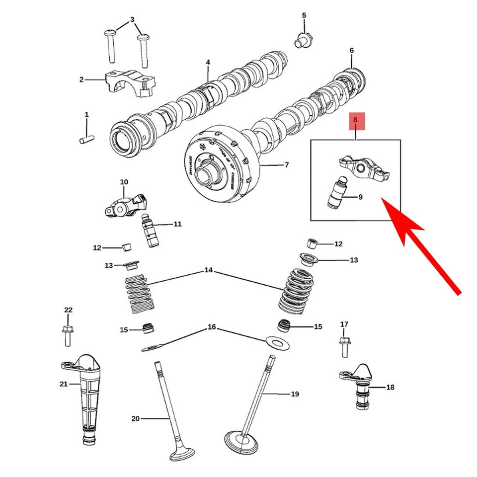 ROCKER ARMS & VALVE LIFTERS KIT FOR 2011-2024 JEEP DODGE CHRYSLER 3.6L USA - Изображение 4 из 4
