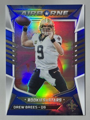 Drew Brees 2022 Panini Airborne Blue /50 Prizm Rookies Stars SP Saints #AI-27