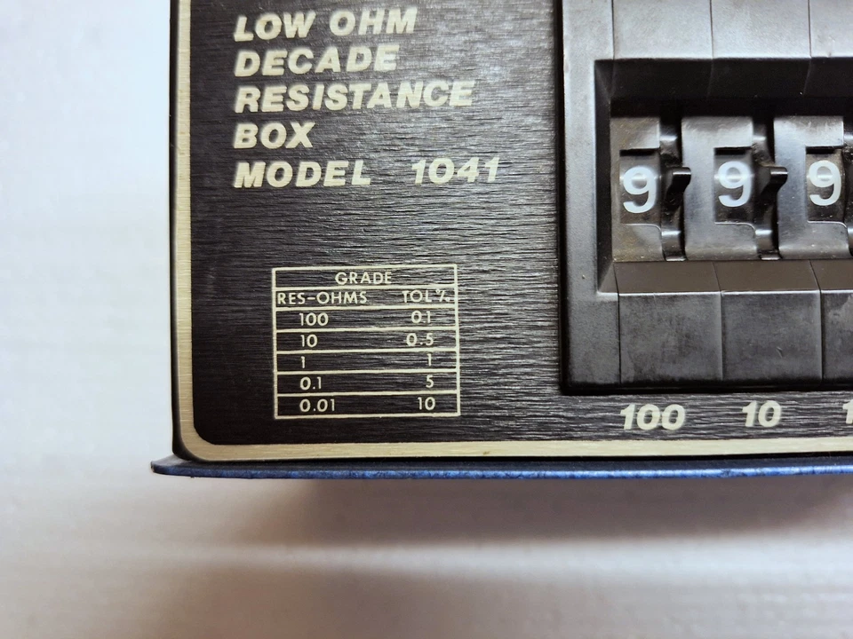 LOW OHM DECADE RESISTANCE BOX, 1041, Time electronics LTD, Widerstandsdecade - Immagine 3 di 4