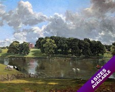 WIVENHOE LAKE POND PARK ESSEX ENGLAND PAINTING ART REAL CANVAS GICLEE PRINT