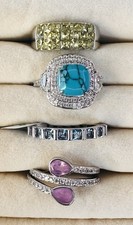 BP Rings Size 8 On Rhodium With Assorted Lab ...