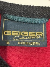 Retro Vantage GEIGER Boiler Wool Jacket Australia Wool Cardigan Women’s U.K-8/10