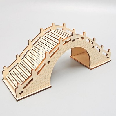 3D Holzpuzzle Bogen Brücke Modell Wissenschaft Spielzeug Wissenschaft Experiment Einfach zu